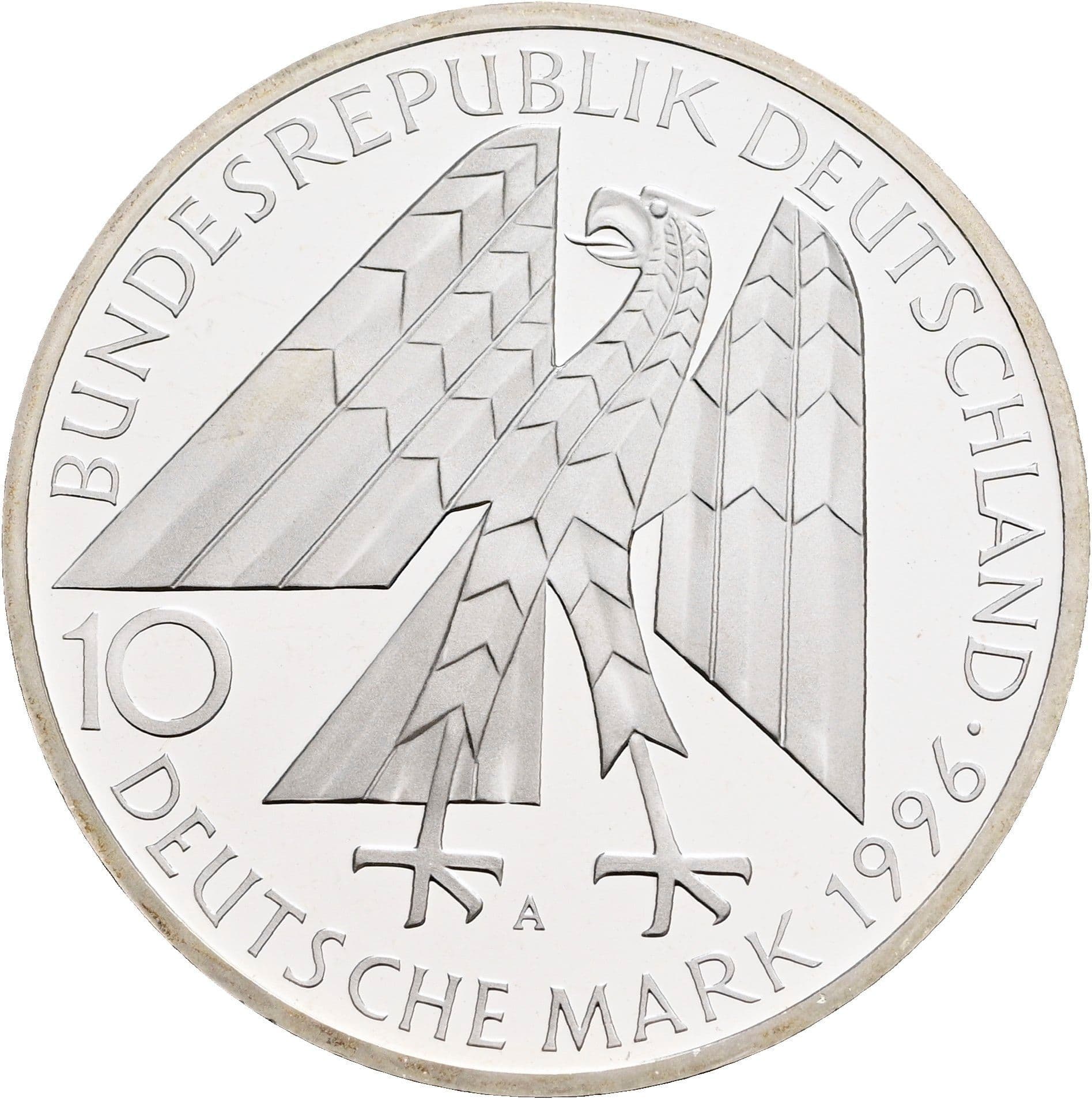 10 Deutsche Mark 1996 A – Rückseite