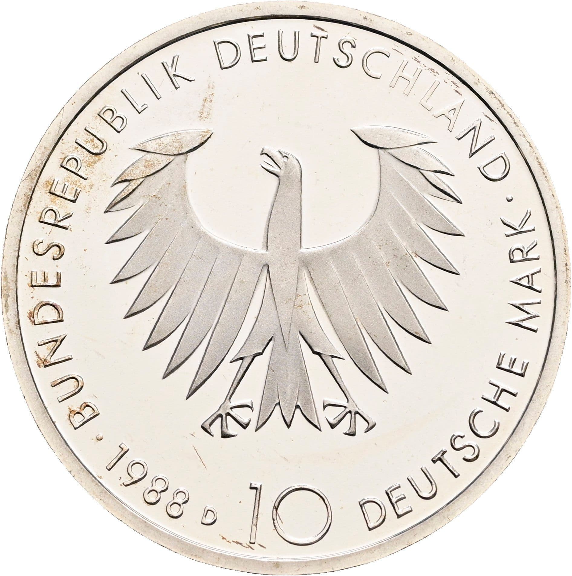10 Deutsche Mark 1988 D – Rückseite