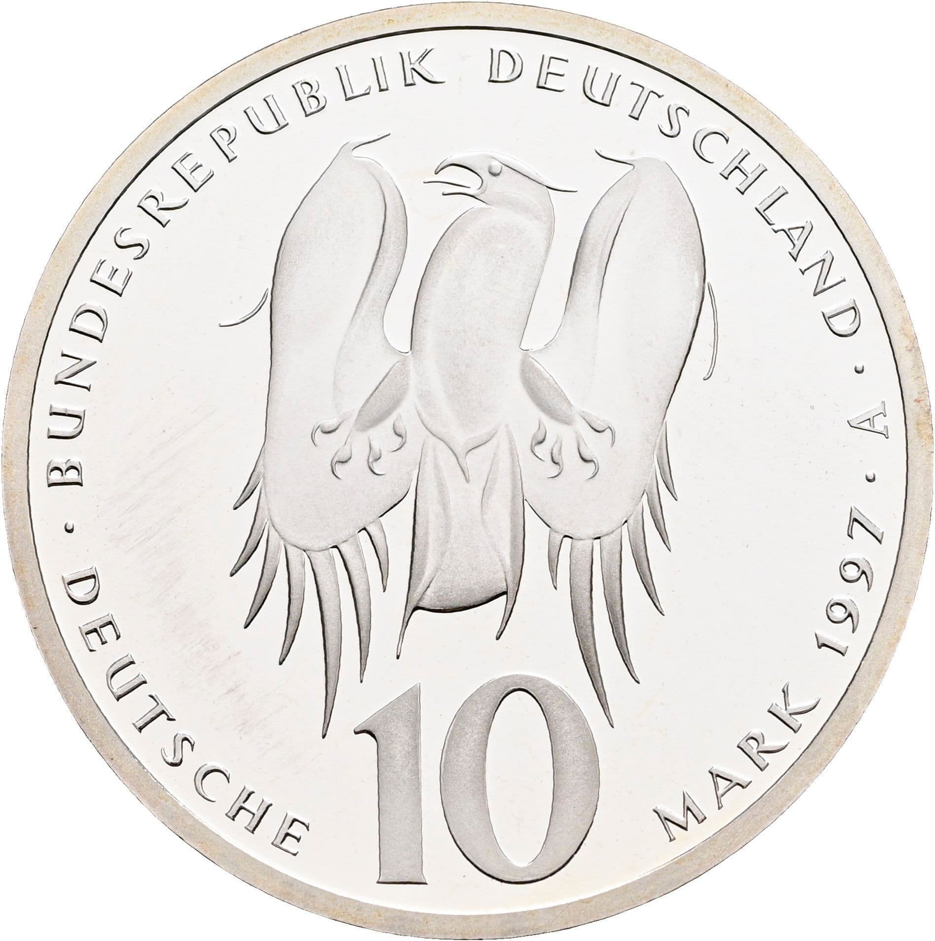 10 Deutsche Mark 1997 A – Rückseite