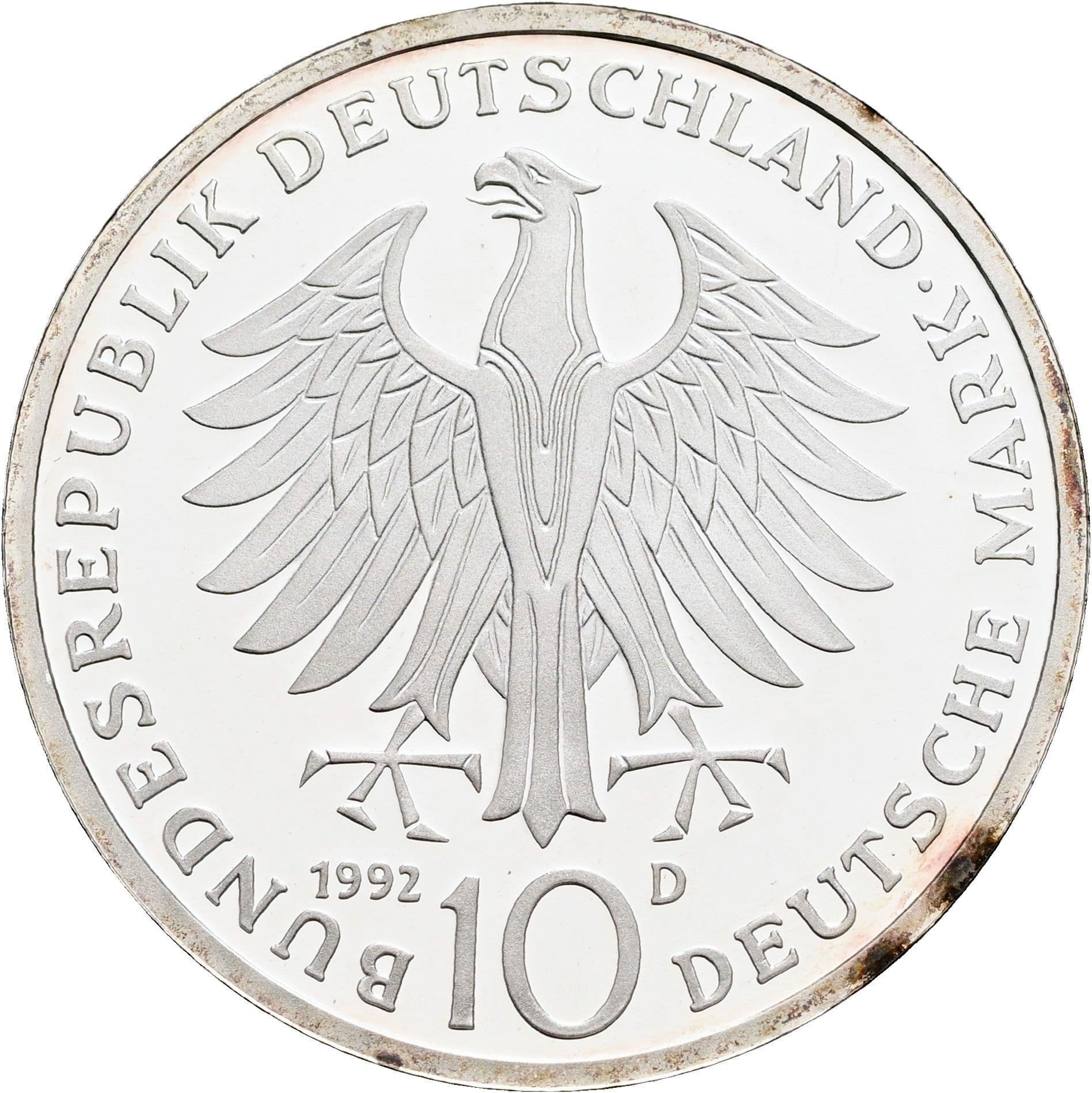 10 Deutsche Mark 1992 D – Rückseite