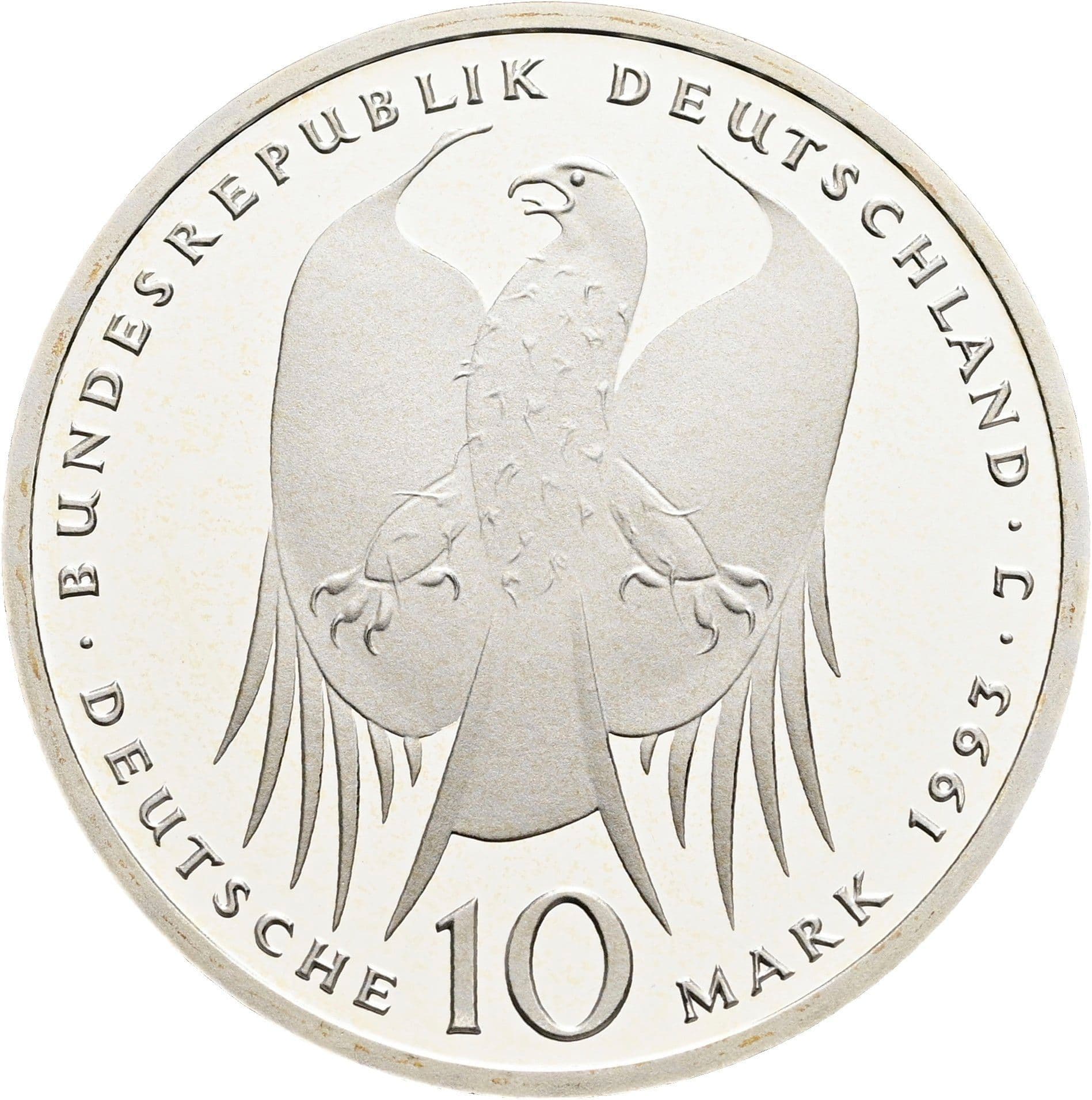 10 Deutsche Mark 1993 J – Rückseite