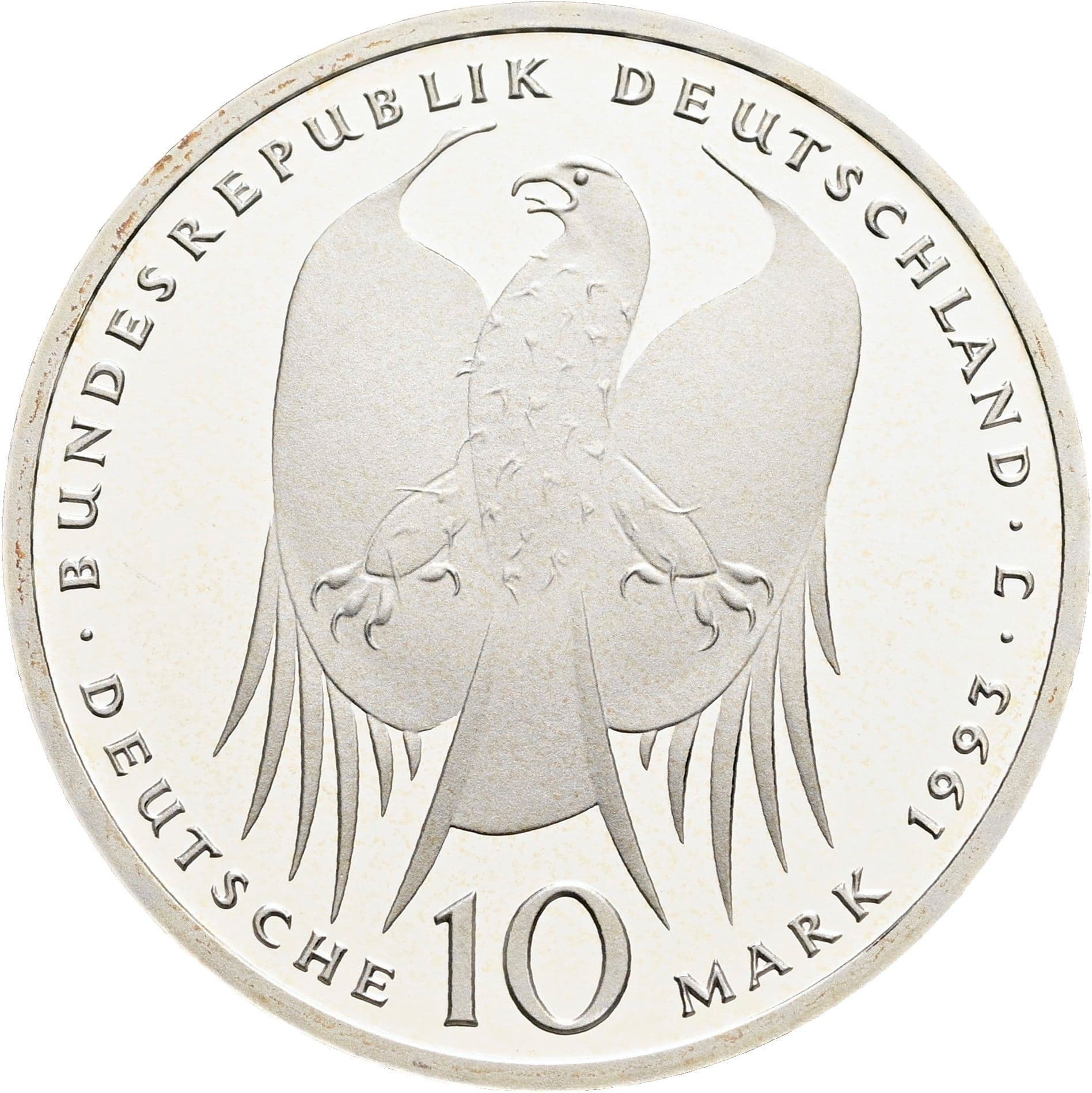 10 Deutsche Mark 1993 J – Rückseite
