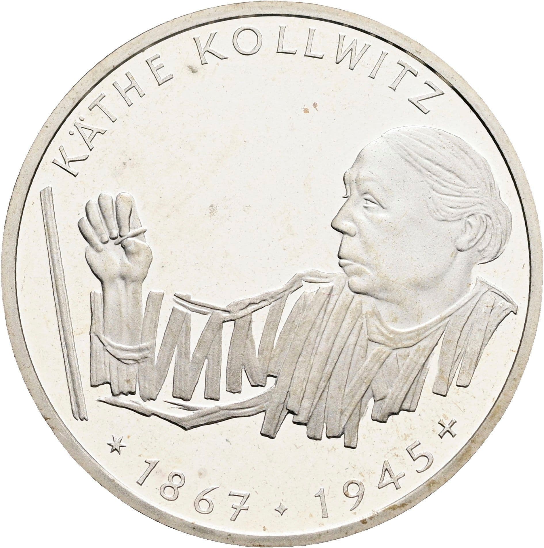10 Deutsche Mark 1992 G – Vorderseite