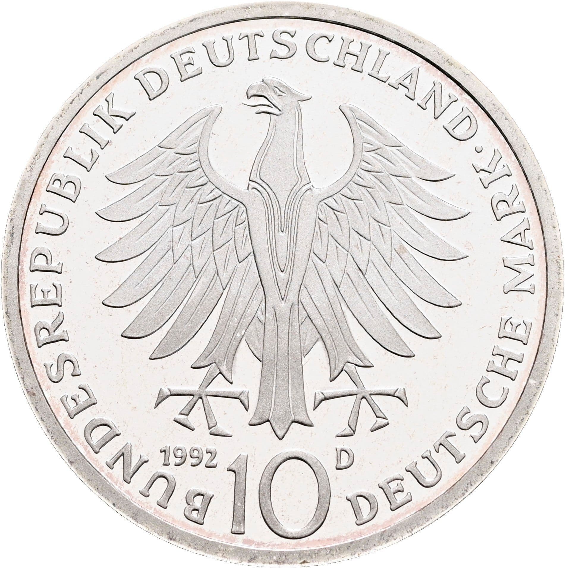 10 Deutsche Mark 1992 D – Rückseite