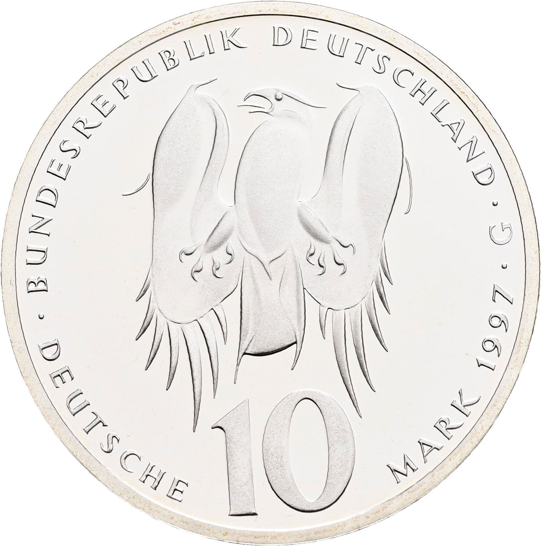10 Deutsche Mark 1997 G – Rückseite