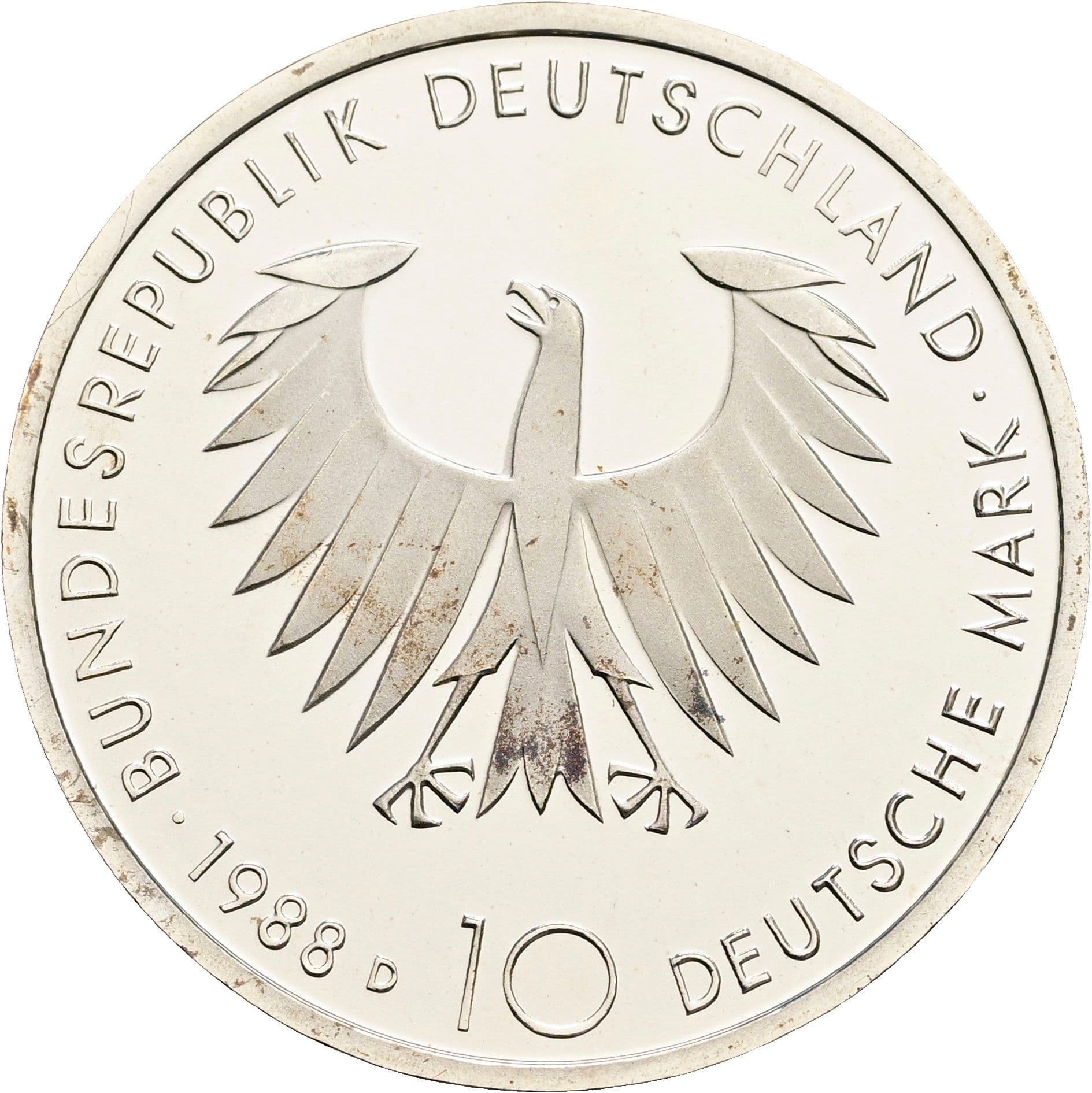 10 Deutsche Mark 1988 D – Rückseite