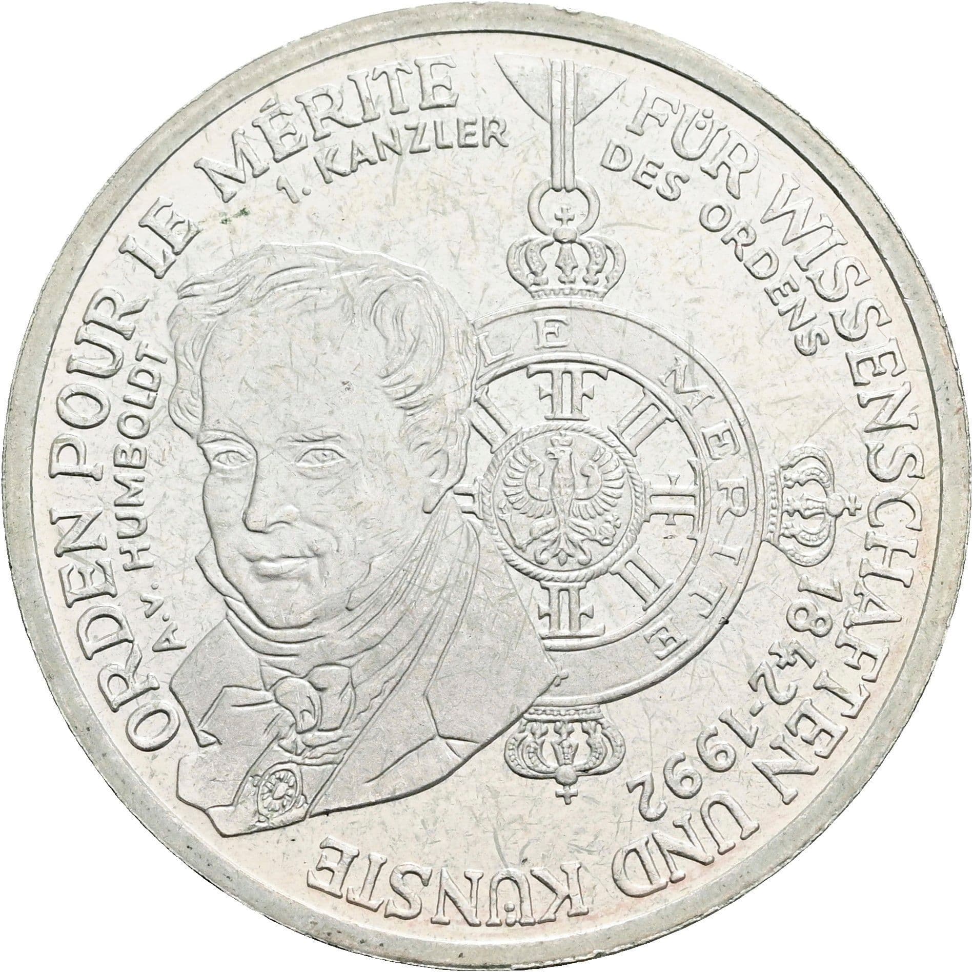10 Deutsche Mark 1992 D – Vorderseite