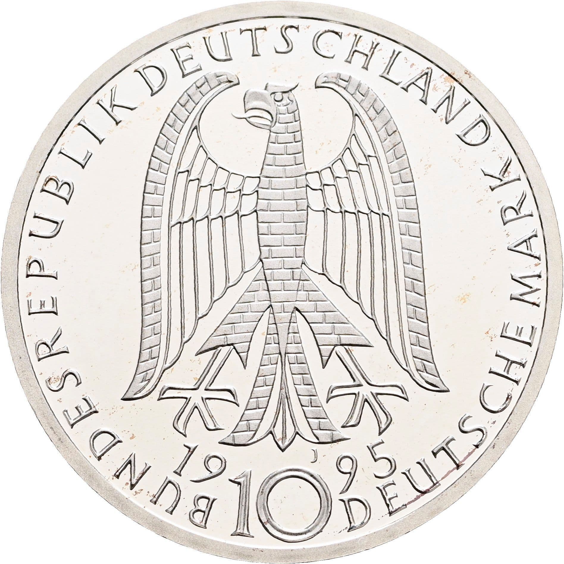 10 Deutsche Mark 1995 J – Rückseite