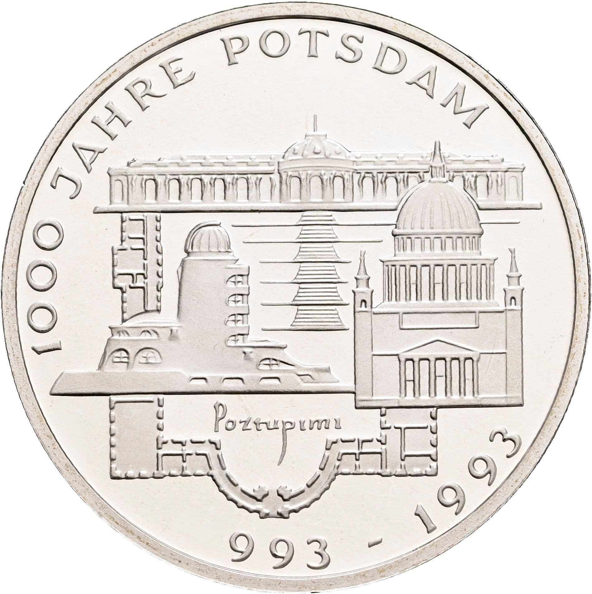 10 Deutsche Mark 1993 F – Vorderseite