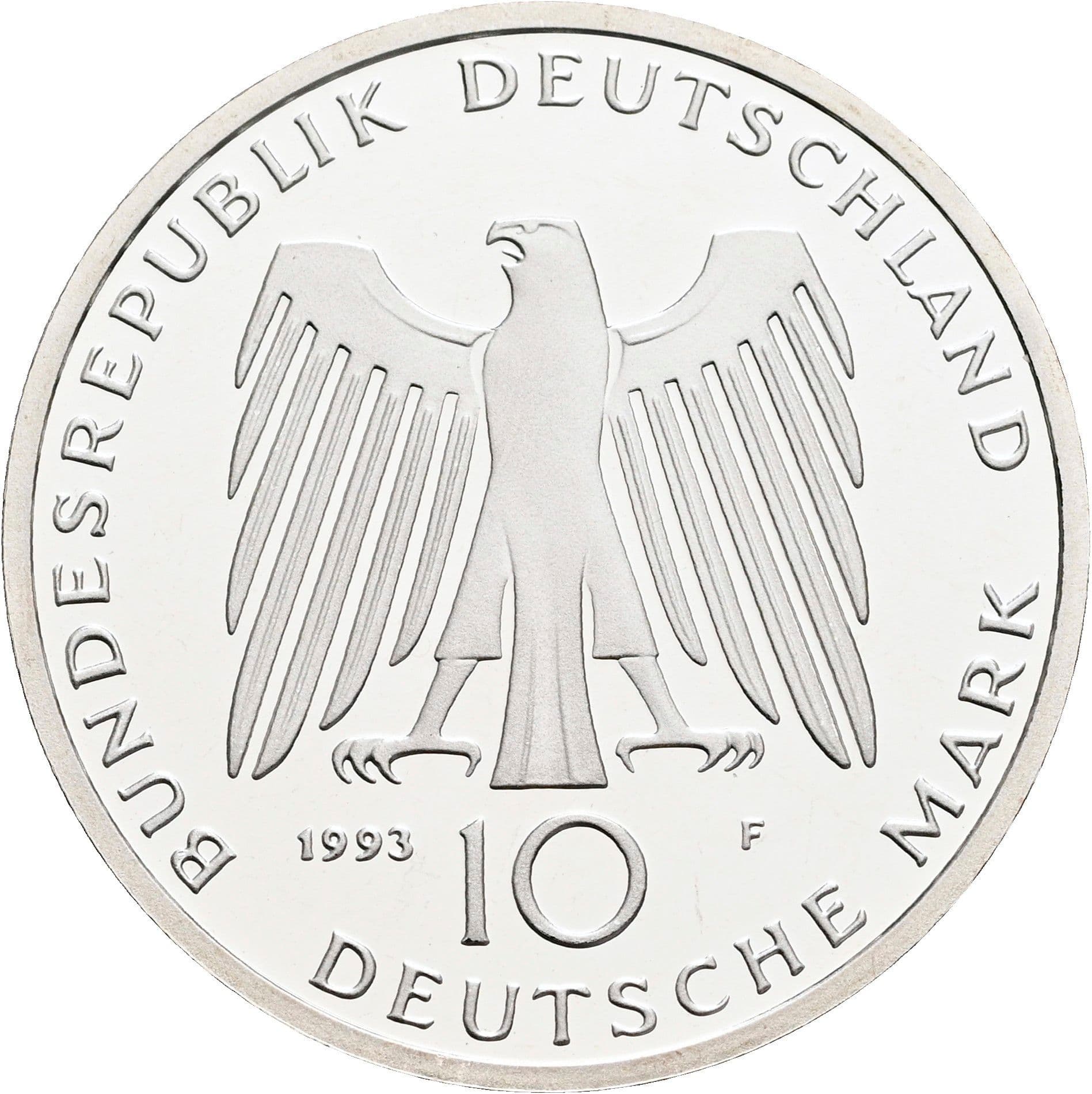 10 Deutsche Mark 1993 F – Rückseite
