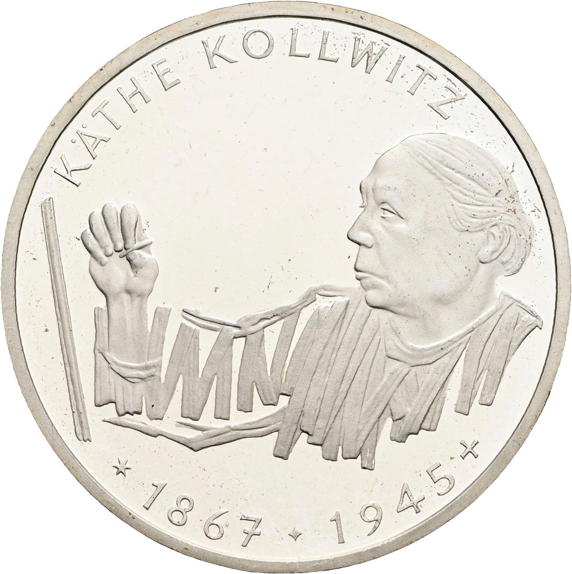10 Deutsche Mark 1992 G – Vorderseite