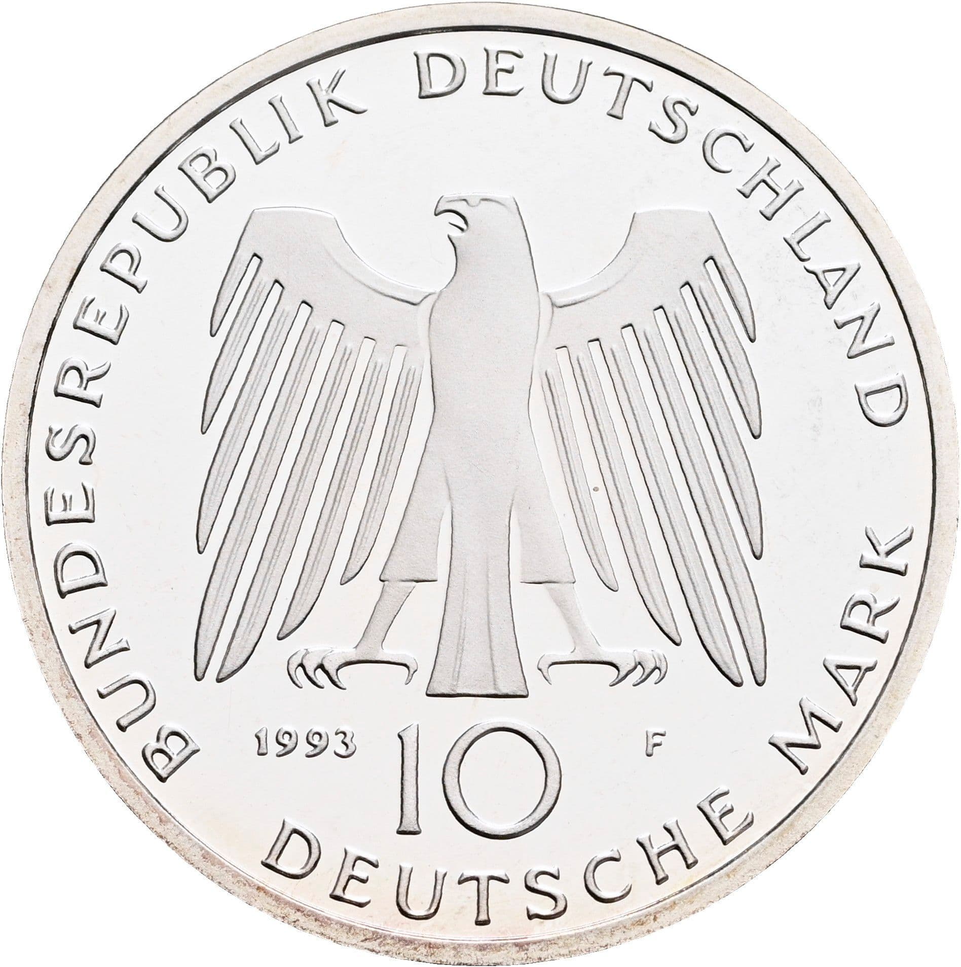 10 Deutsche Mark 1993 F – Rückseite