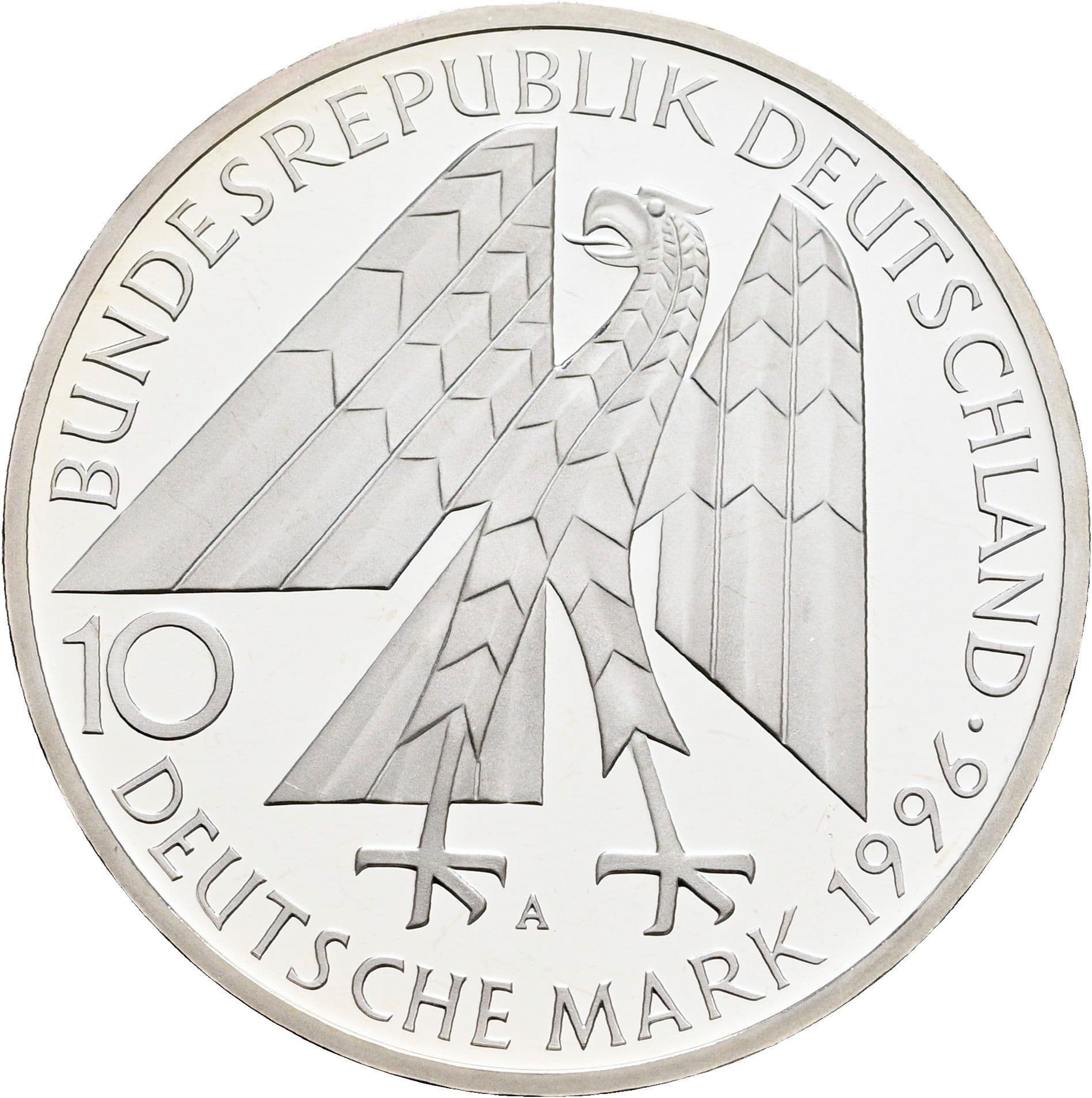 10 Deutsche Mark 1996 A – Rückseite