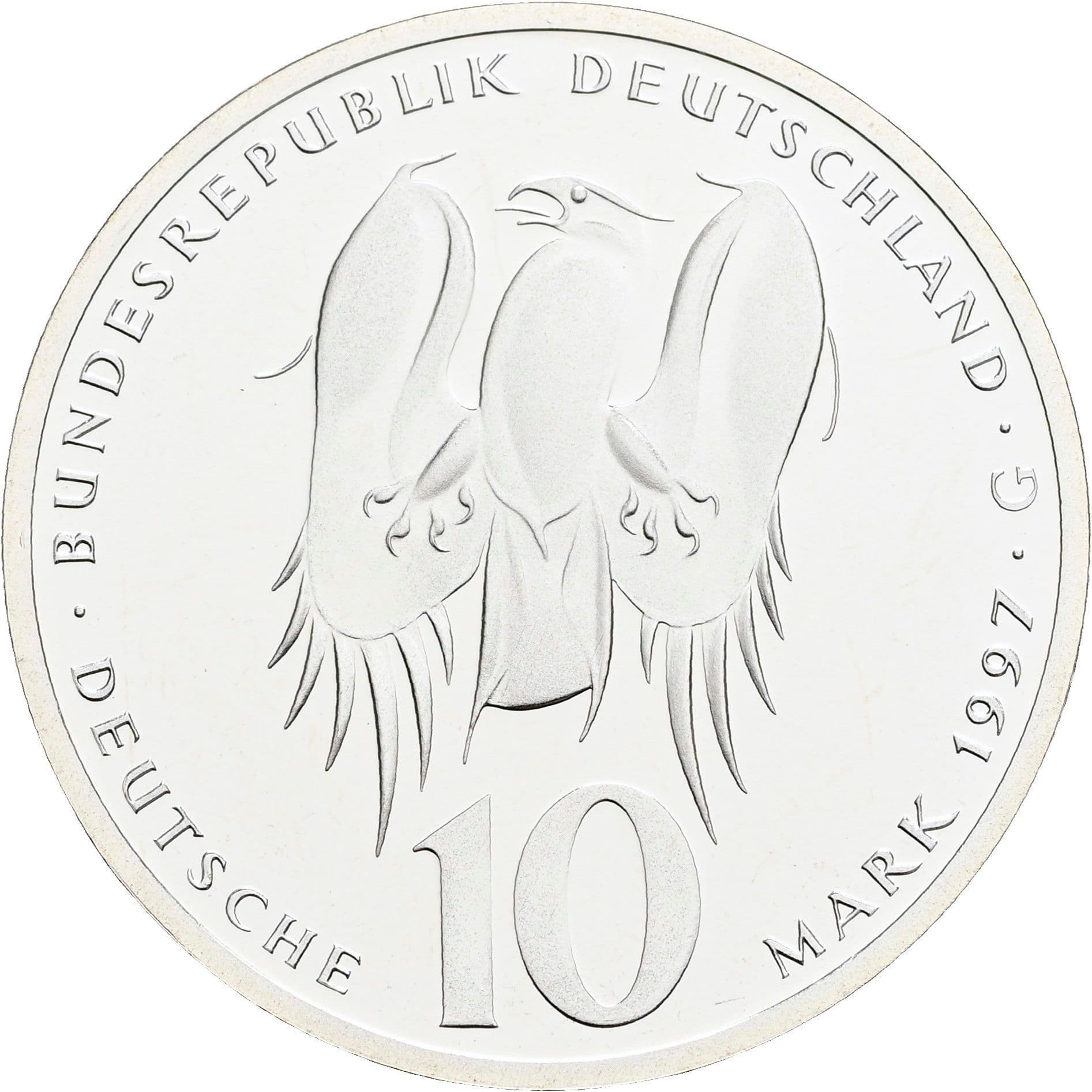 10 Deutsche Mark 1997 G – Rückseite
