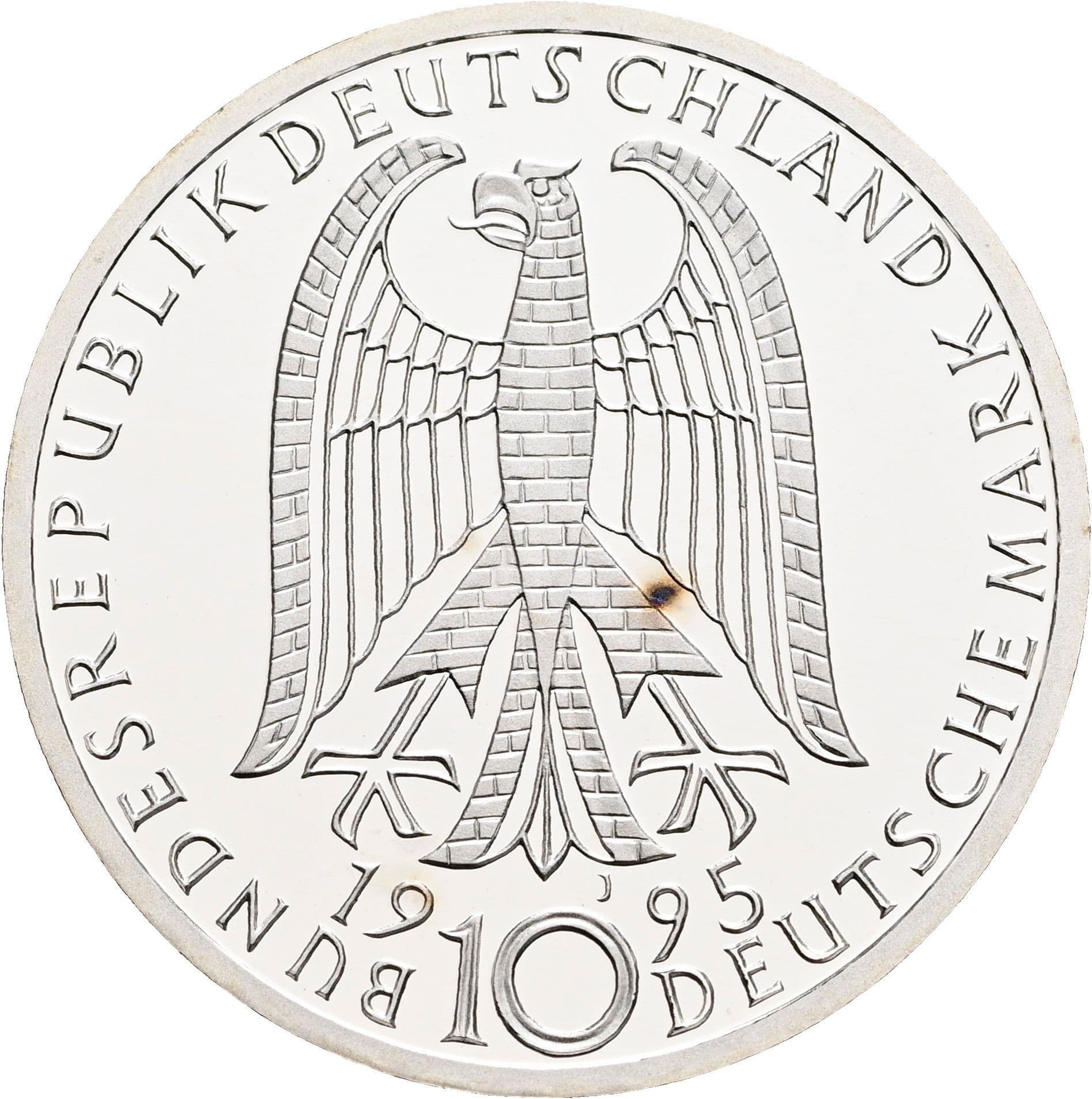 10 Deutsche Mark 1995 J – Rückseite