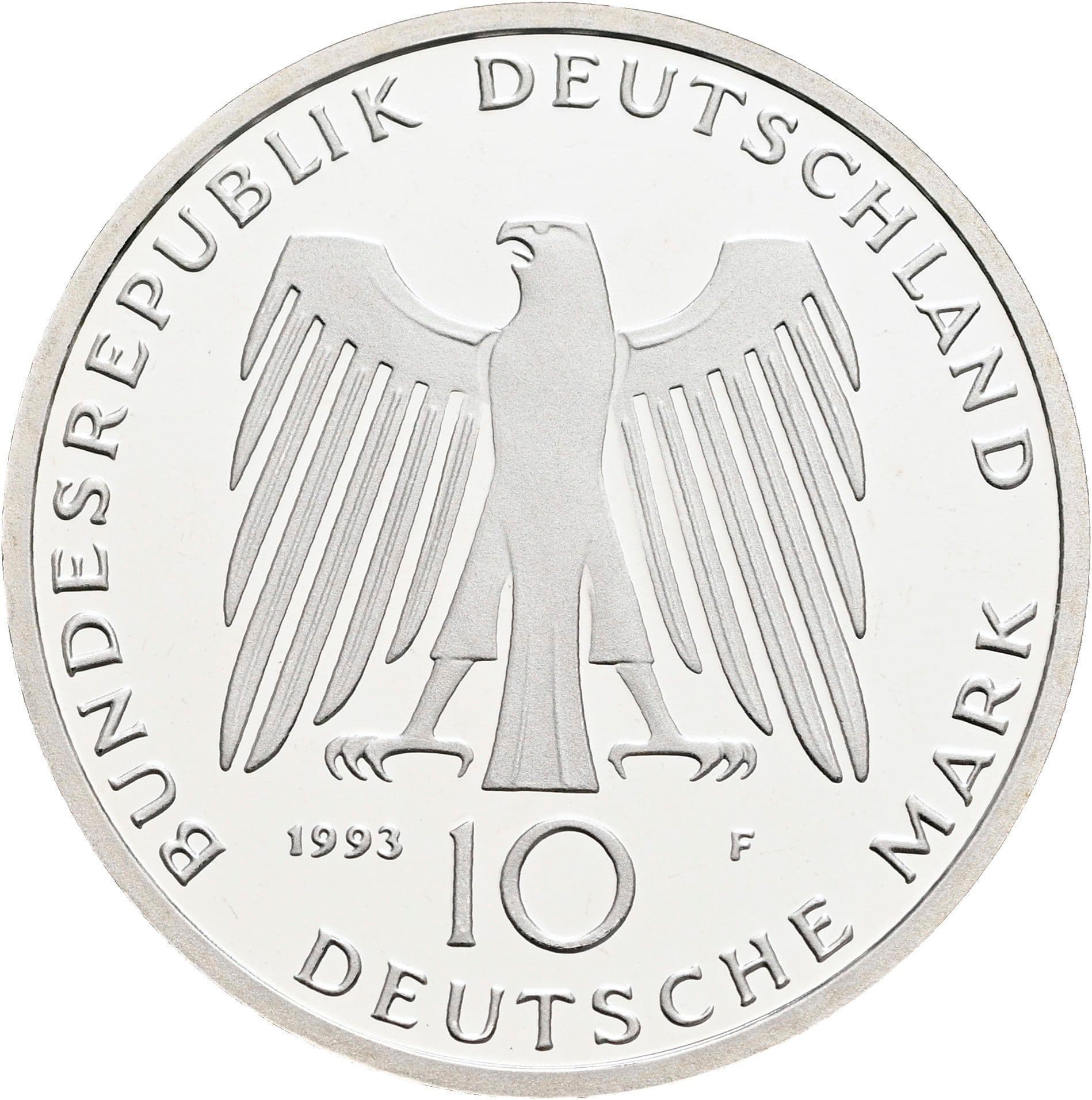 10 Deutsche Mark 1993 F – Rückseite