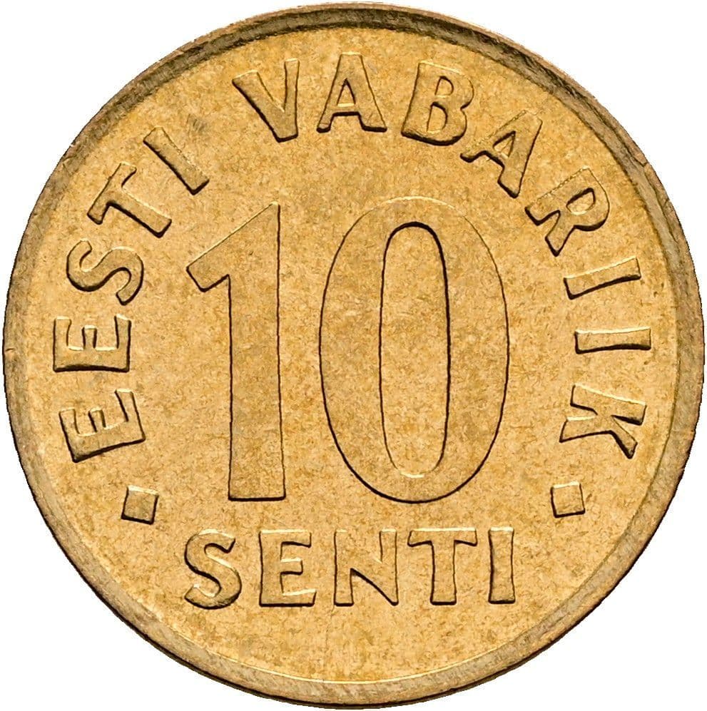 10 Senti 1992 – Vorderseite