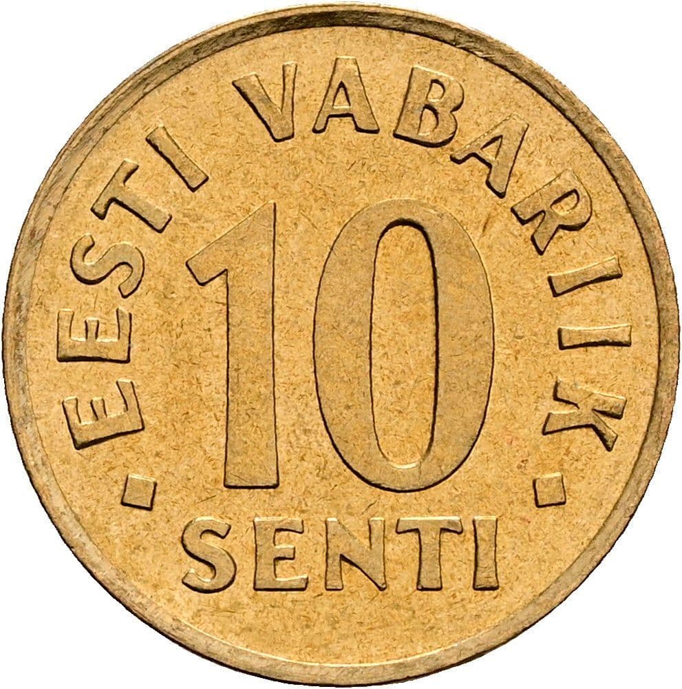 10 Senti 1992 – Vorderseite