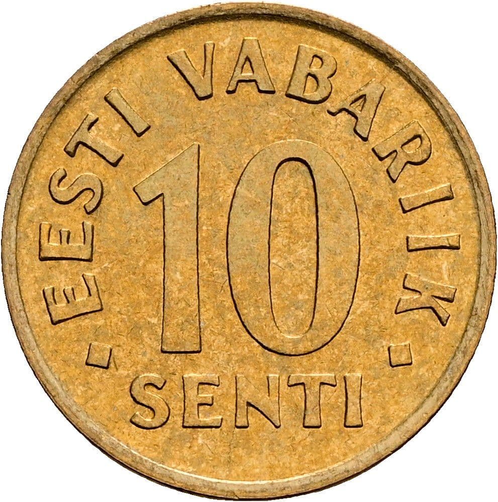 10 Senti 1992 – Vorderseite