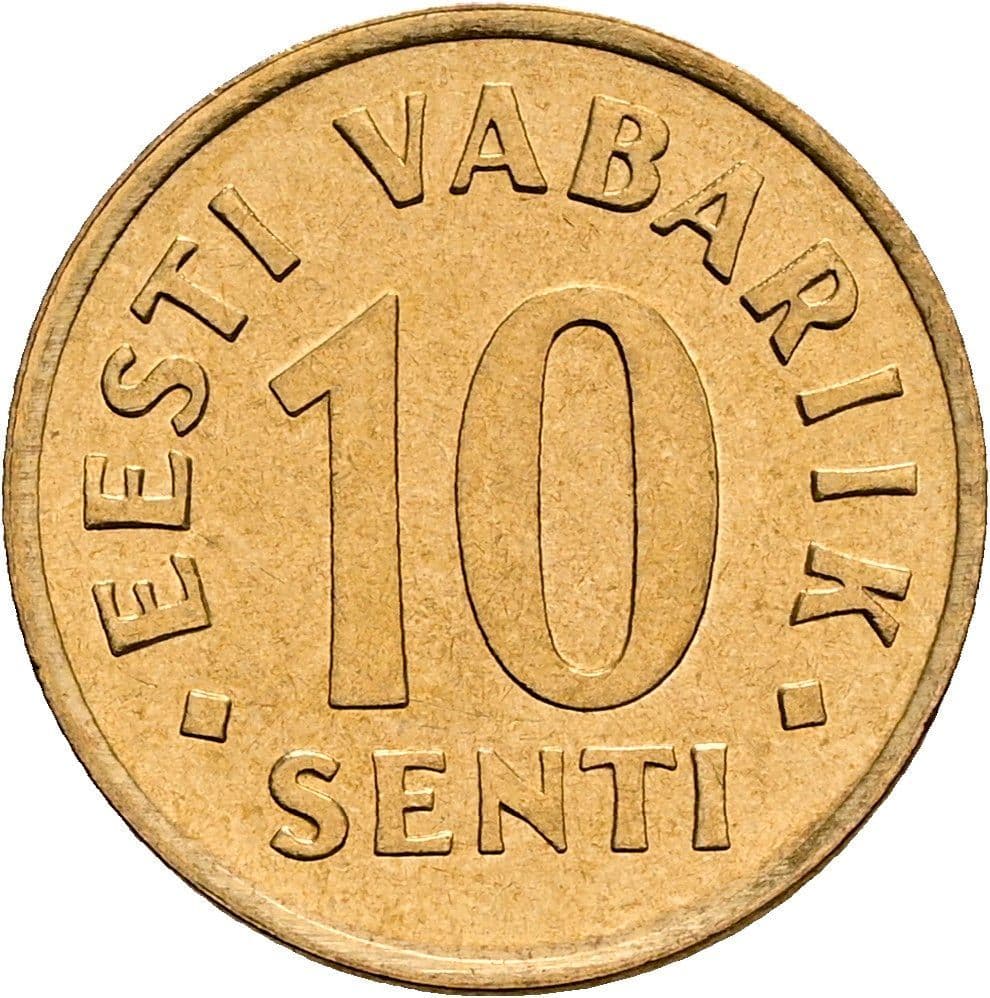 10 Senti 1992 – Vorderseite