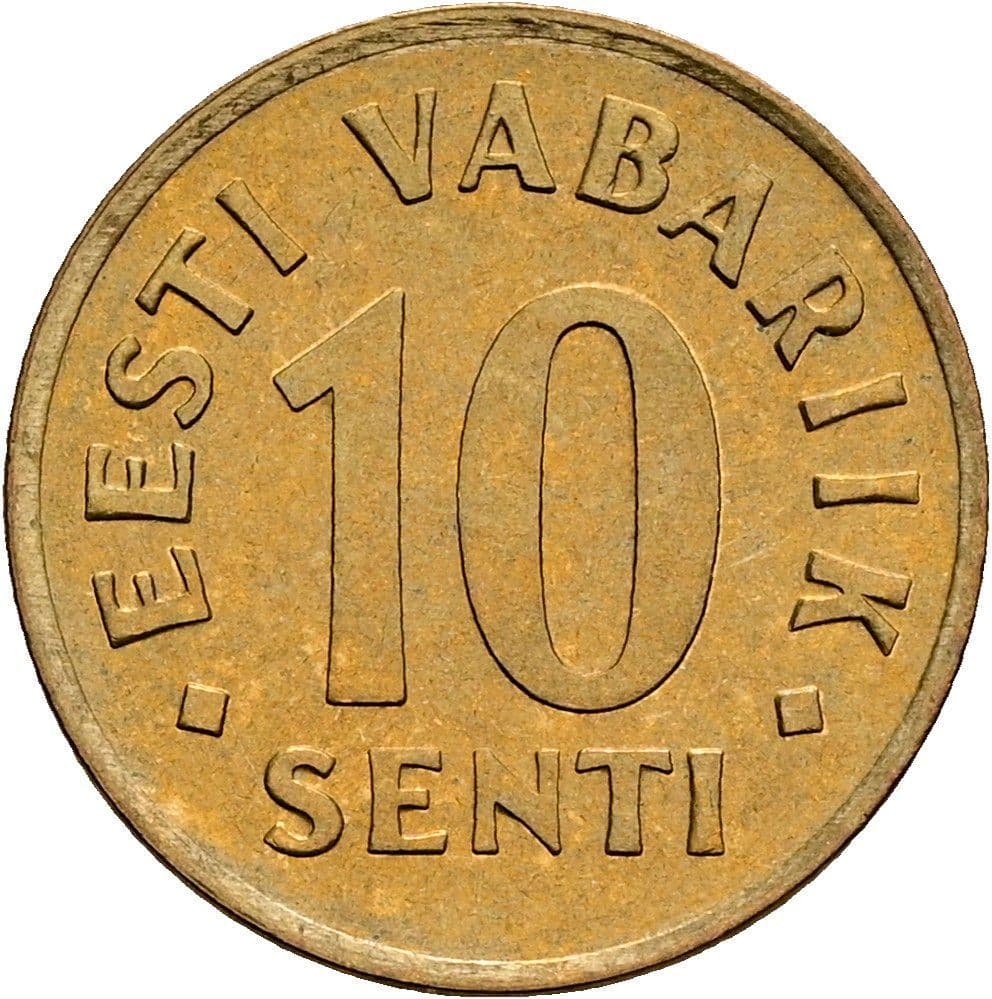 10 Senti 1992 – Vorderseite