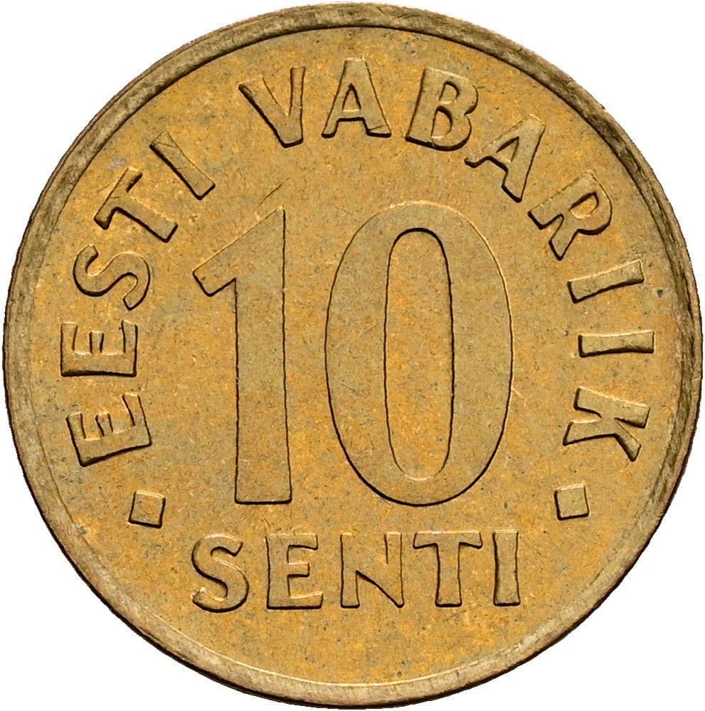10 Senti 1992 – Vorderseite