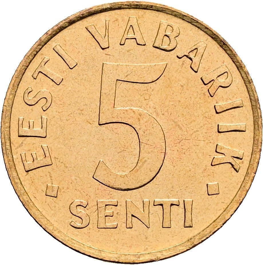 5 Senti 1991 – Vorderseite
