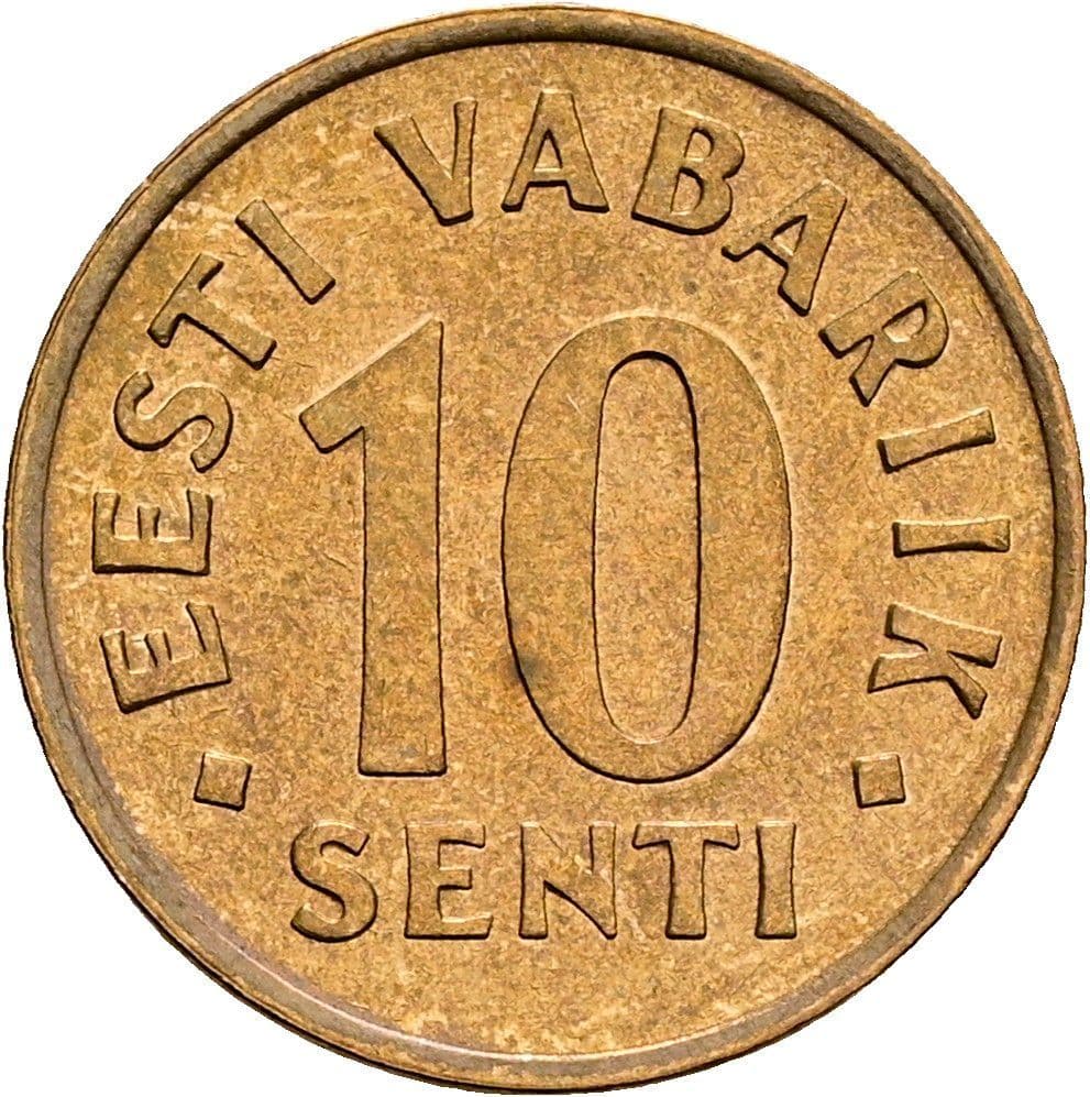 10 Senti 1992 – Vorderseite