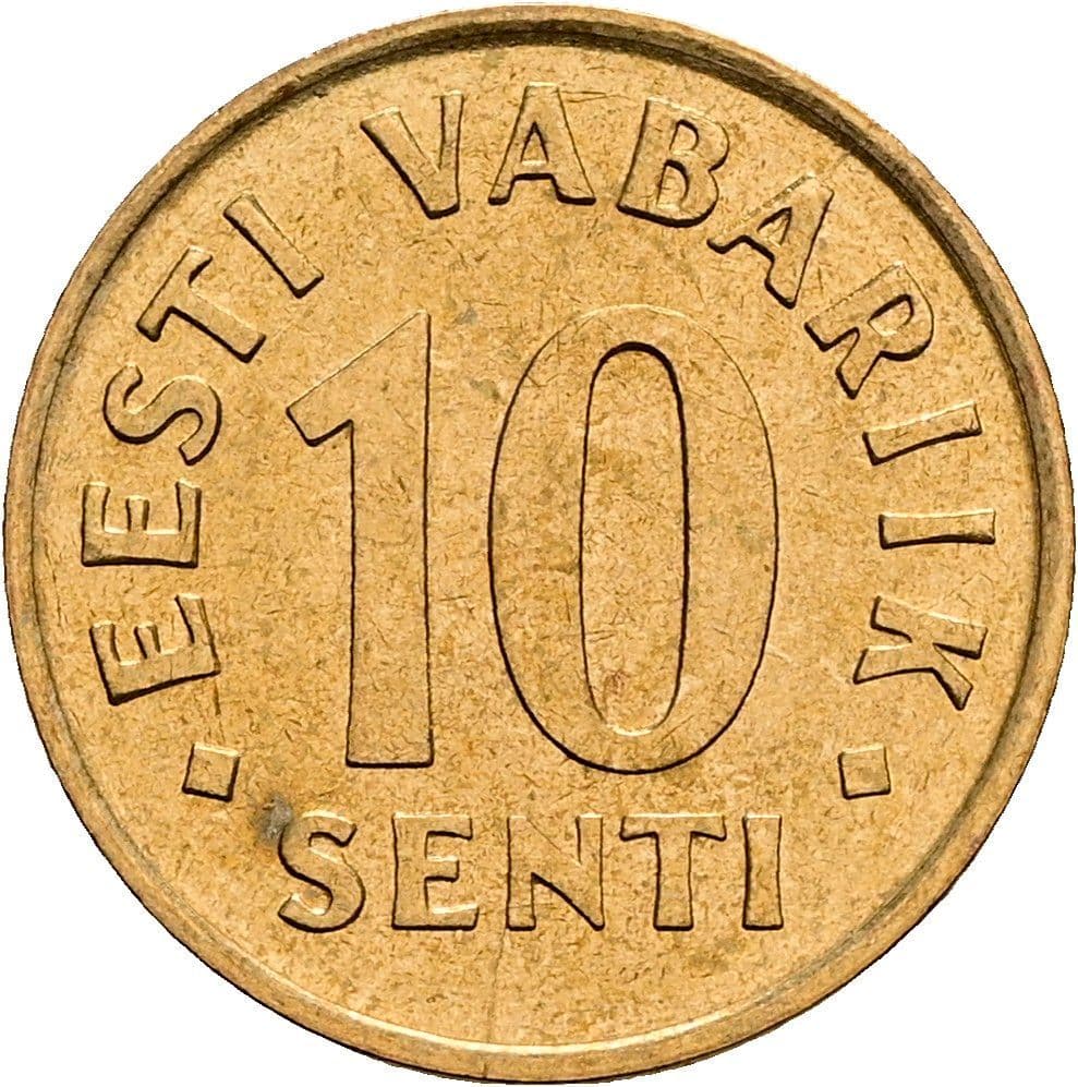 10 Senti 1992 – Vorderseite