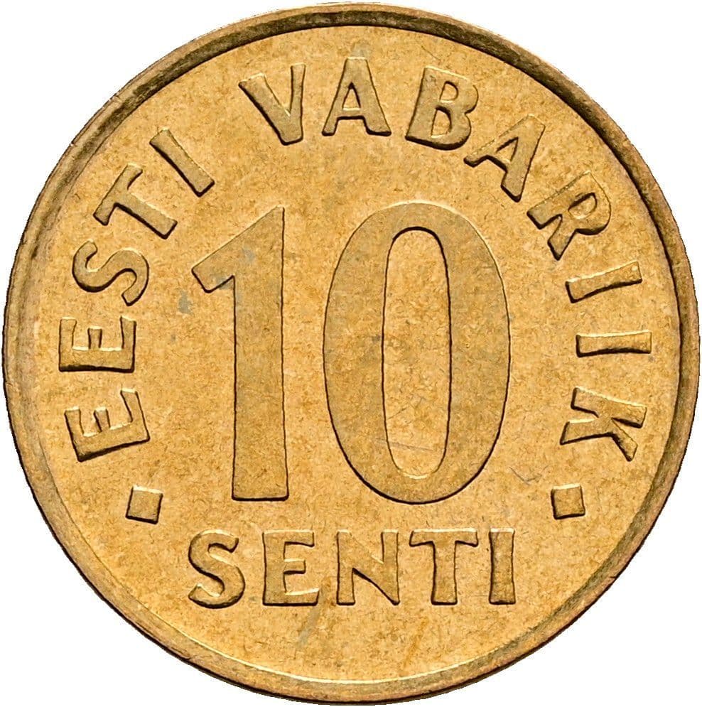 10 Senti 1992 – Vorderseite