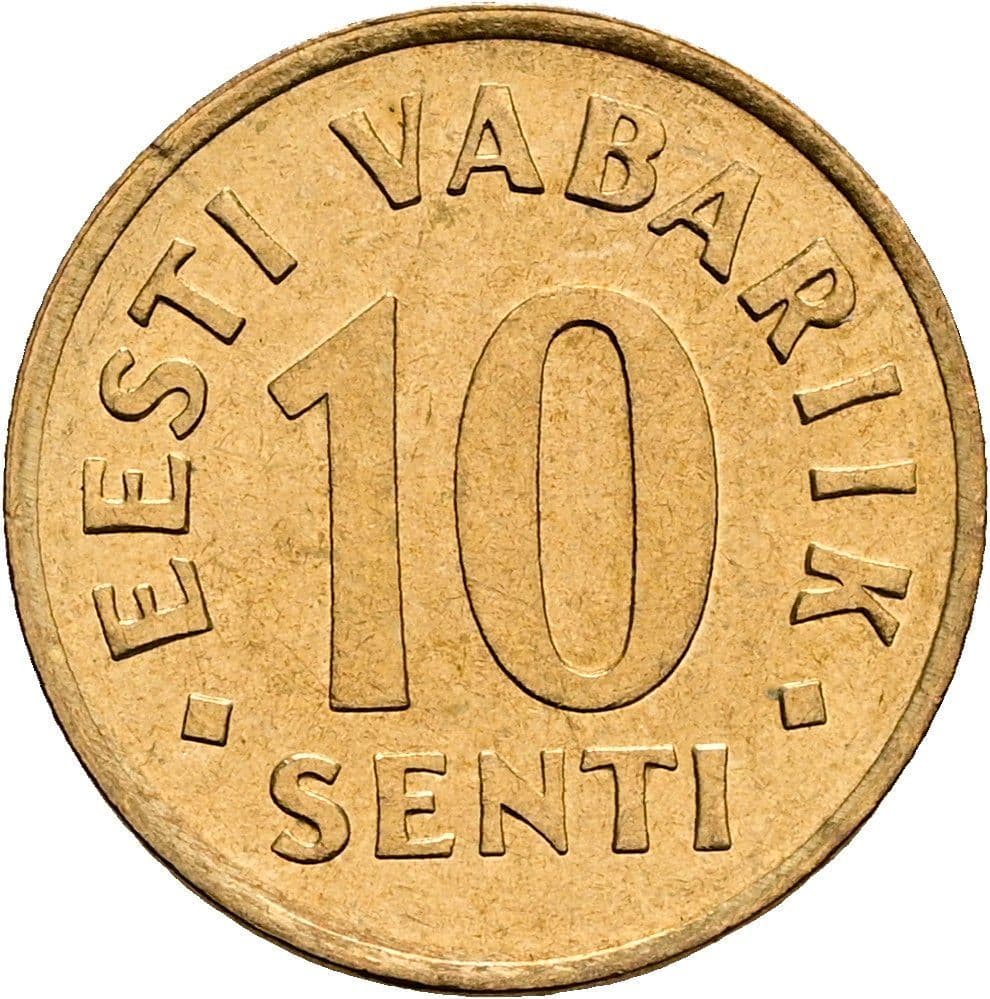 10 Senti 1992 – Vorderseite
