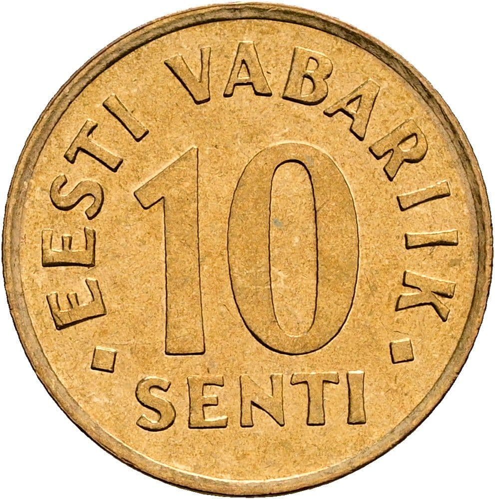 10 Senti 1992 – Vorderseite