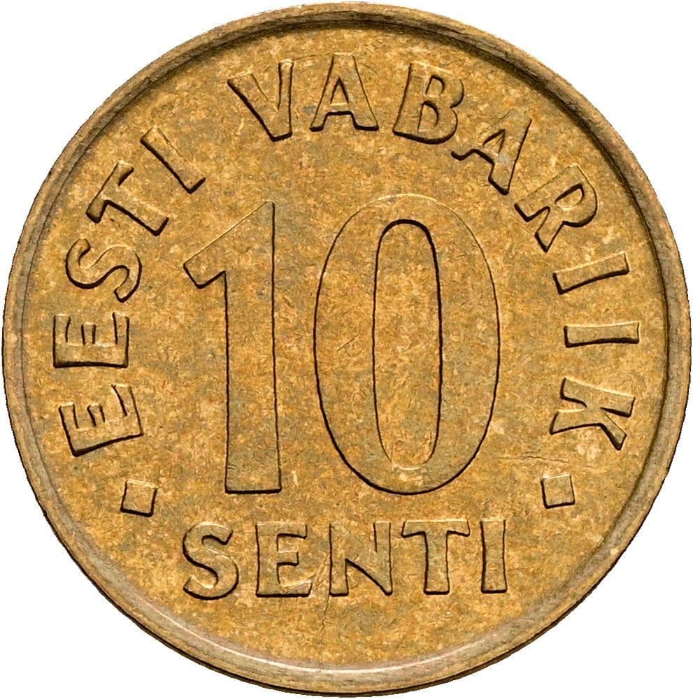 10 Senti 1992 – Vorderseite