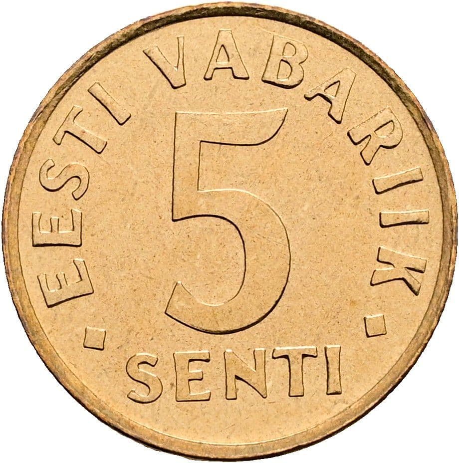 5 Senti 1991 – Vorderseite