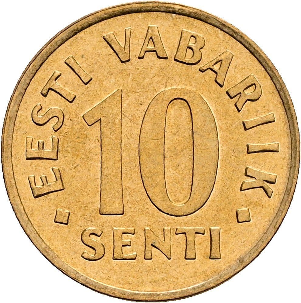 10 Senti 1992 – Vorderseite