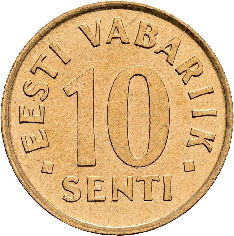 10 Senti 1992 – Vorderseite