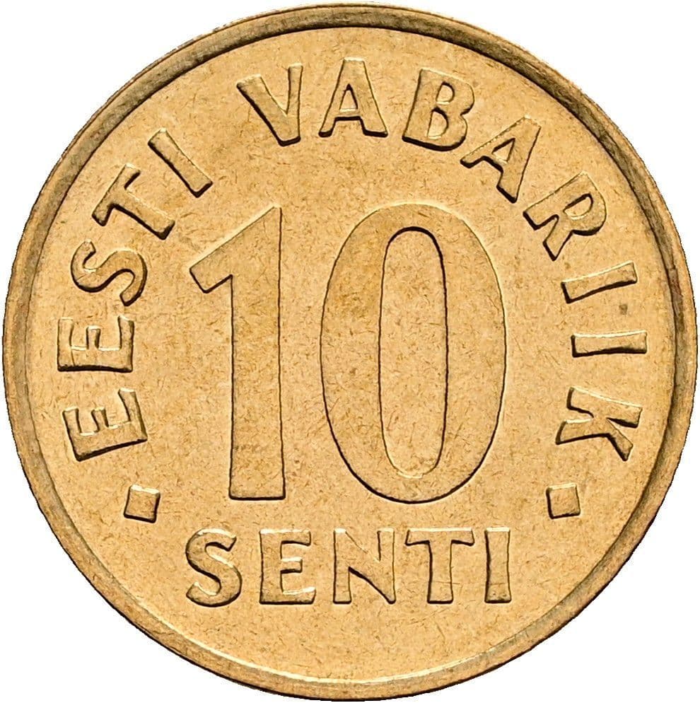 10 Senti 1992 – Vorderseite