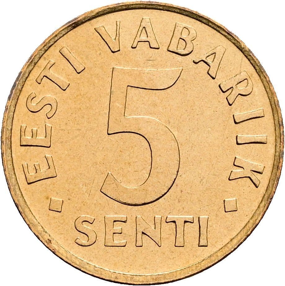 5 Senti 1991 – Vorderseite