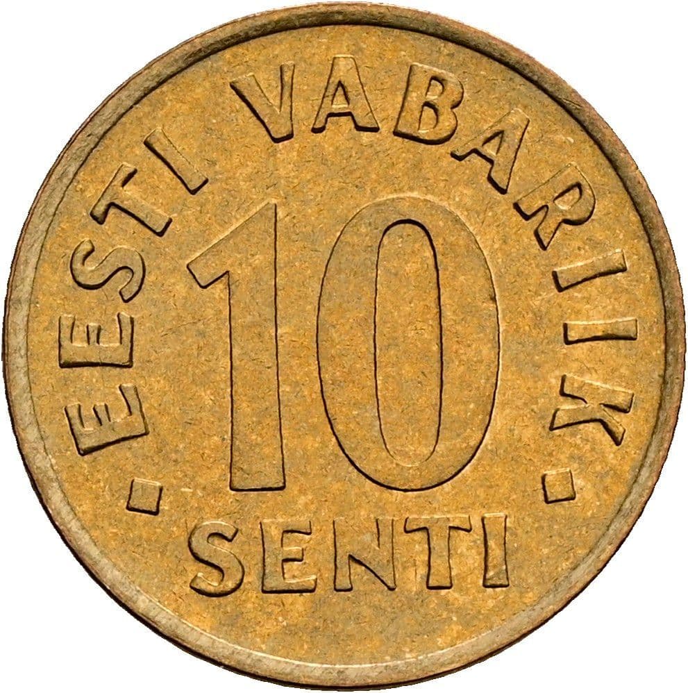 10 Senti 1992 – Vorderseite