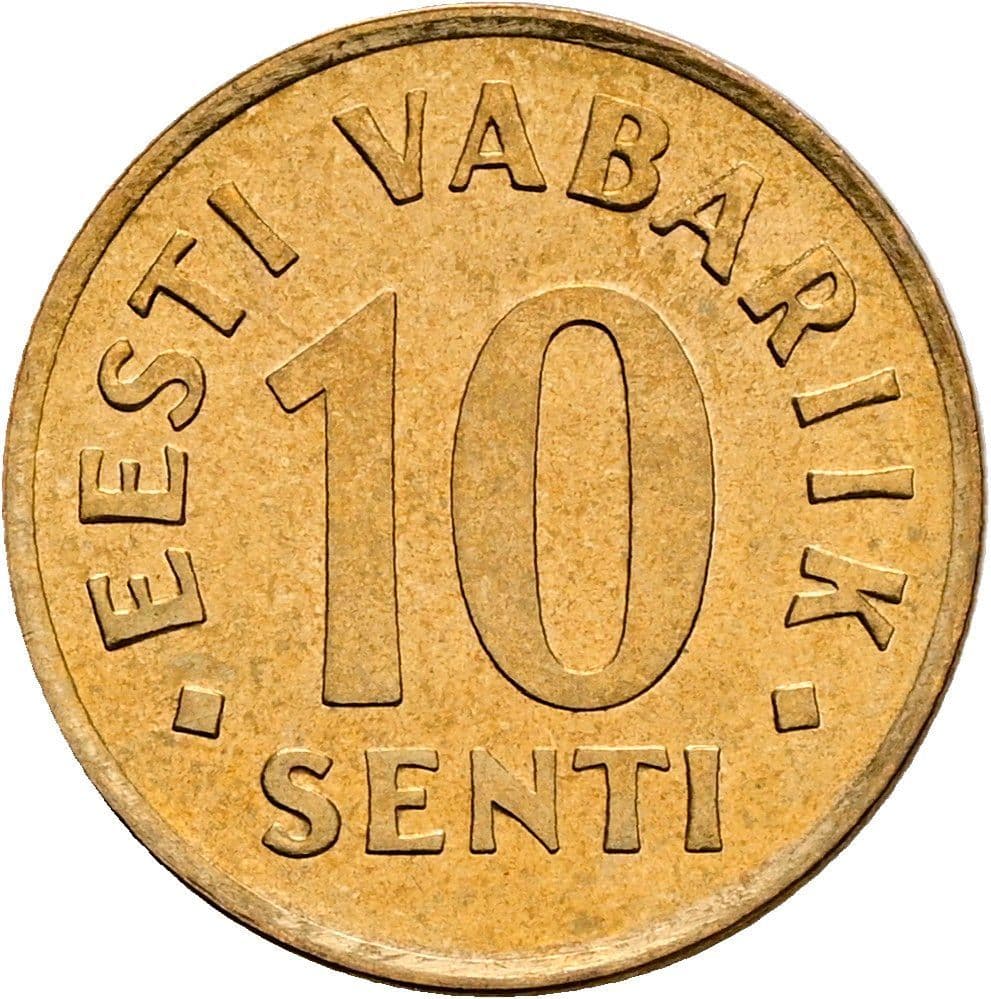 10 Senti 1992 – Vorderseite