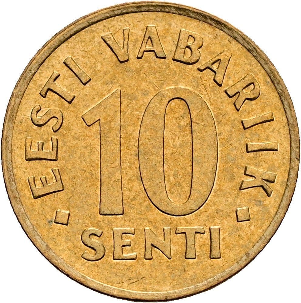 10 Senti 1992 – Vorderseite