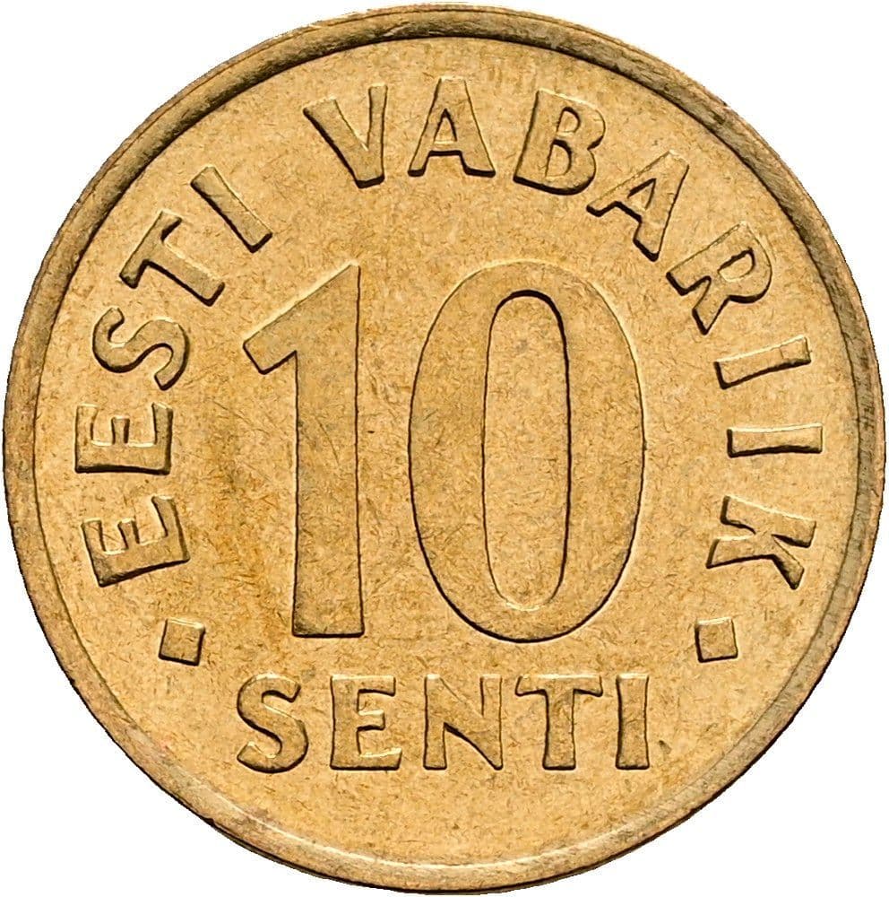 10 Senti 1992 – Vorderseite