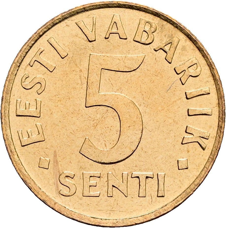 5 Senti 1991 – Vorderseite
