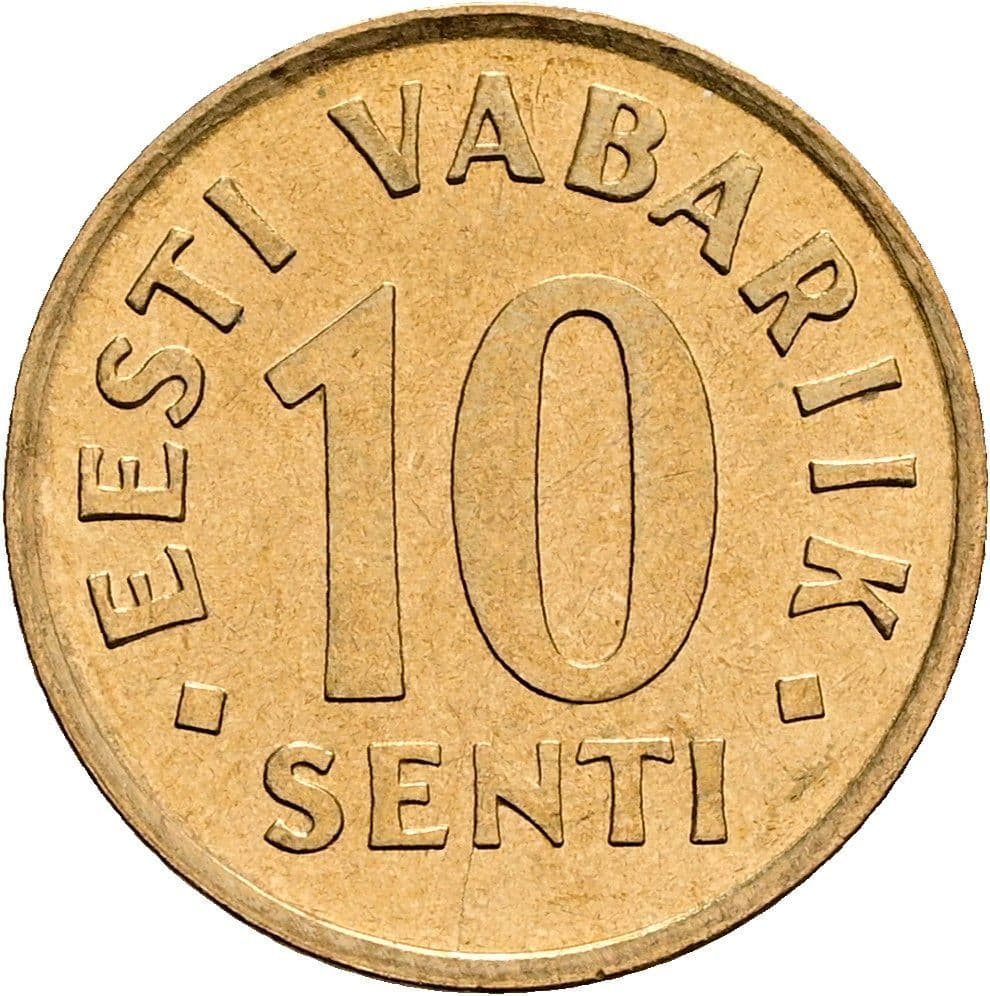 10 Senti 1992 – Vorderseite