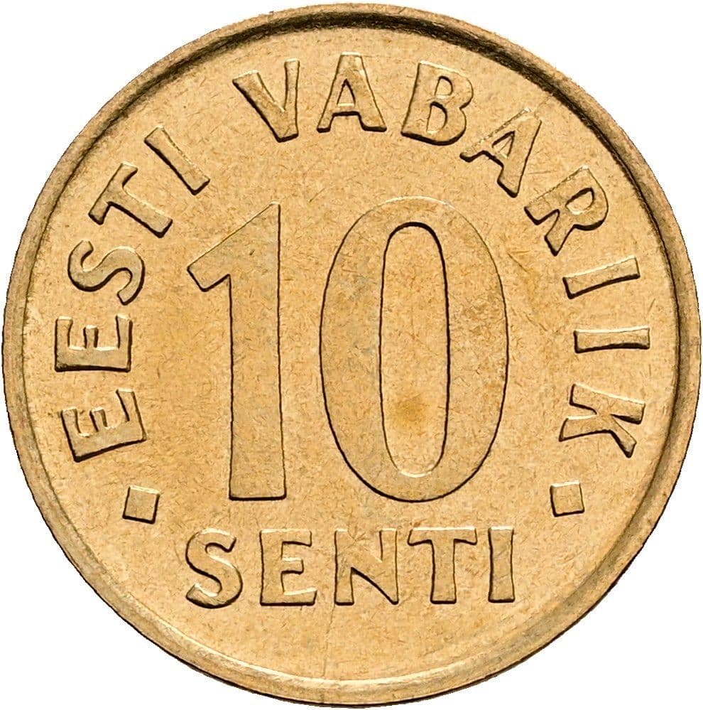10 Senti 1992 – Vorderseite