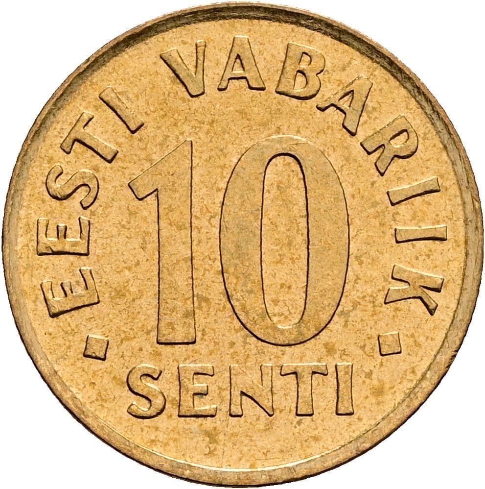 10 Senti 1992 – Vorderseite