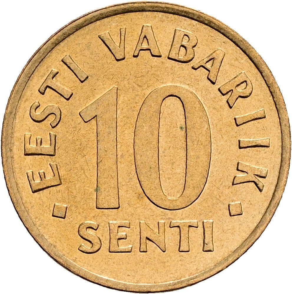 10 Senti 1992 – Vorderseite