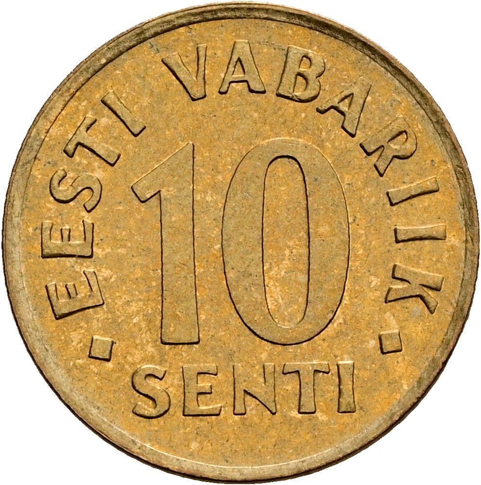 10 Senti 1992 – Vorderseite