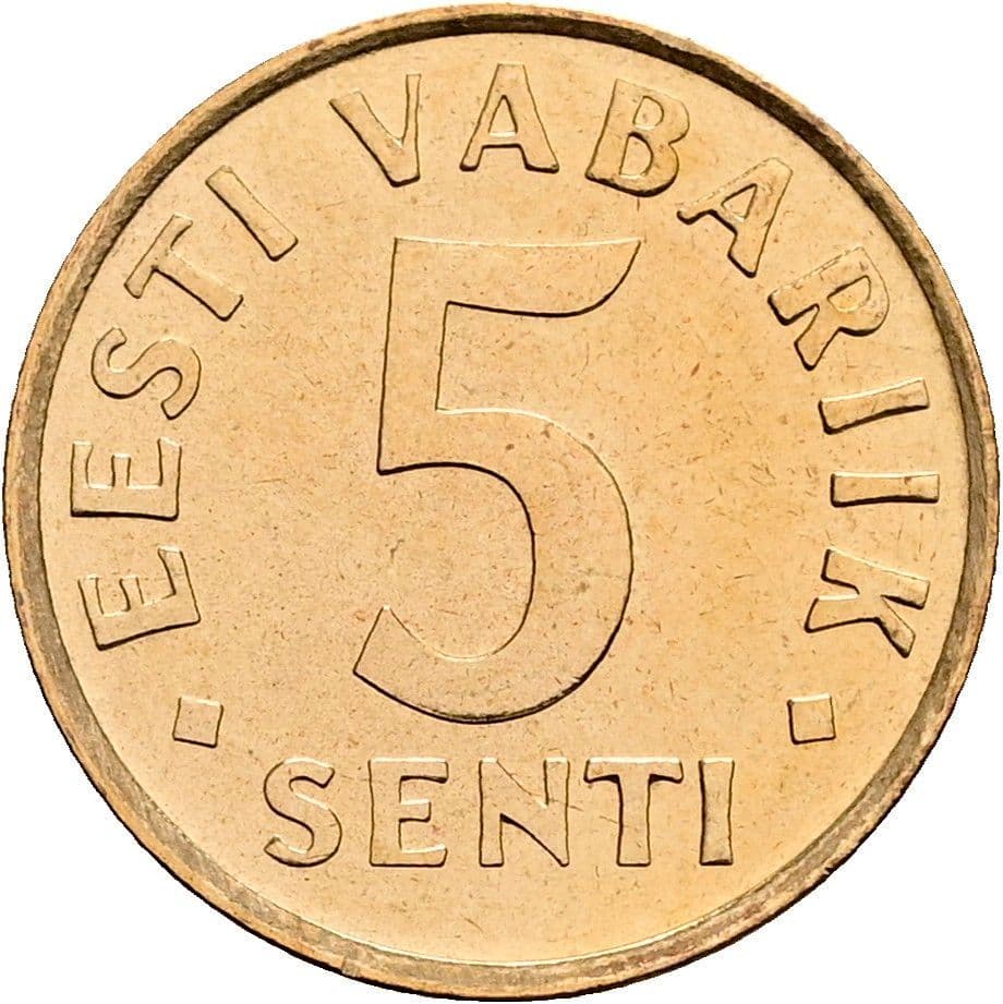 5 Senti 1991 – Vorderseite