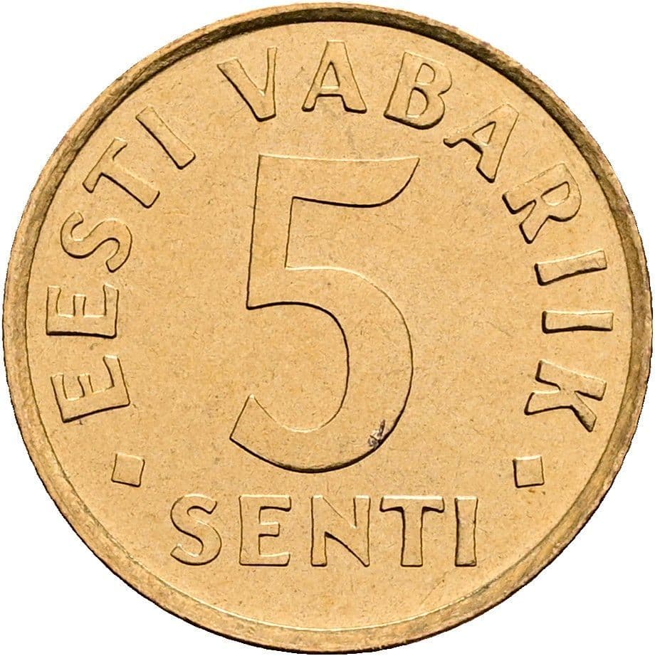 5 Senti 1991 – Vorderseite